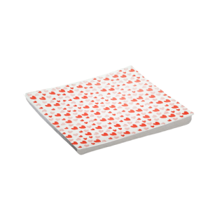Papel Encerado Corazones Rojos 30x30 (100pliegos)